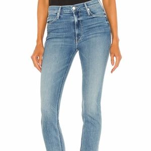 Mother Mid-Rise Dazzler Ankle Fray Jeans